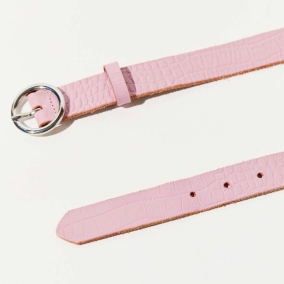 UO Croc Circle Belts in Sea Foam and Pink. Size Small. NWOT - Picture 6 of 7